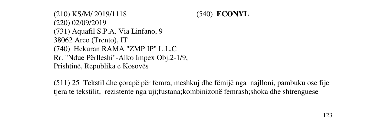 Zëri i markës ECONYL në buletin