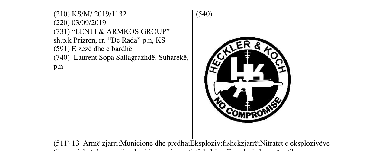 Zëri i markës HECKLER & KOCH në buletin