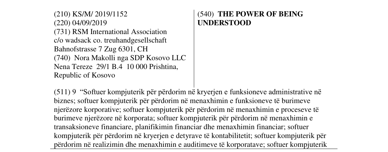 Zëri i markës THE POWER OF BEING UNDERSTOOD në buletin