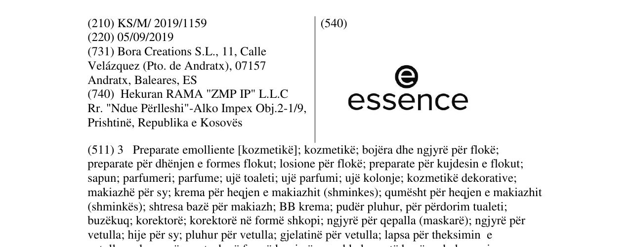 Zëri i markës essence në buletin