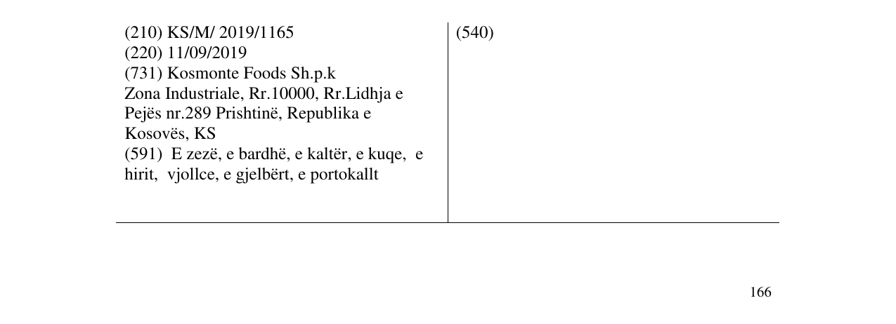 Zëri i markës Rita në buletin