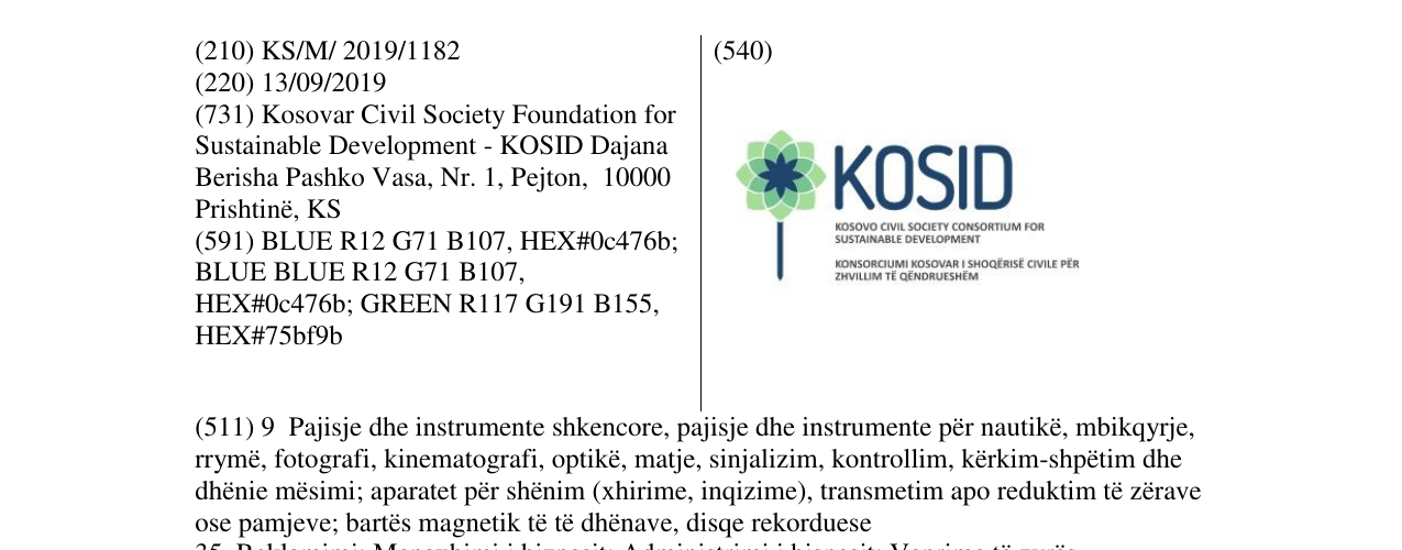 Zëri i markës KOSID në buletin
