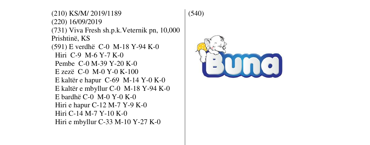 Zëri i markës Buna në buletin