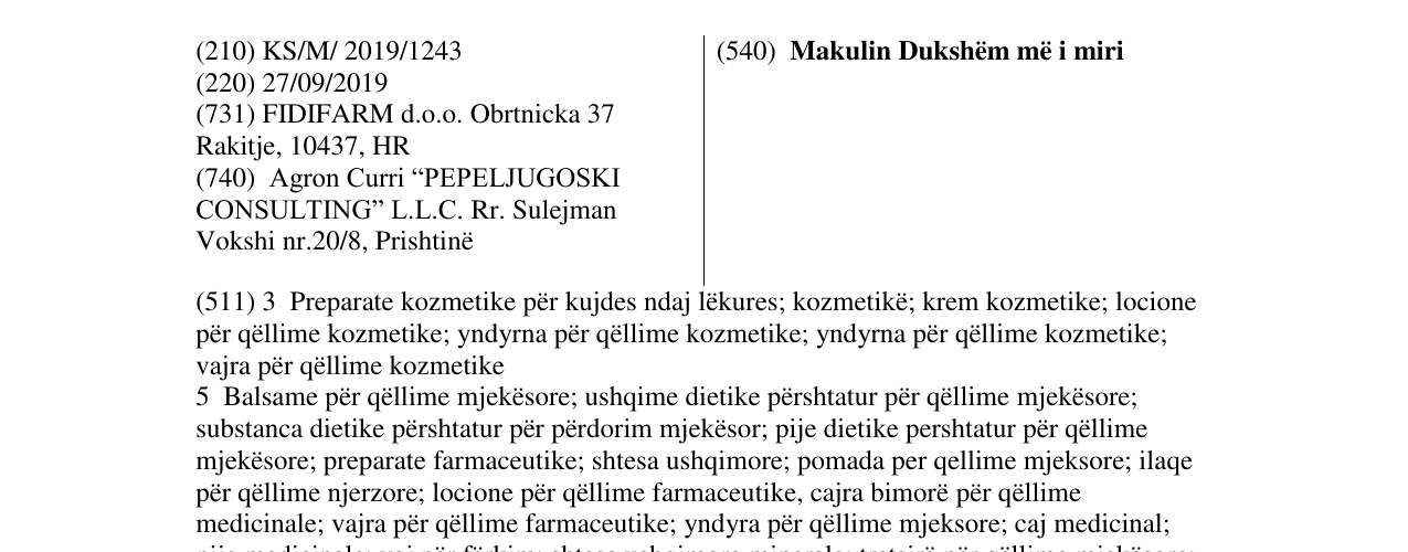 Zëri i markës Makulin Dukshëm më i miri në buletin
