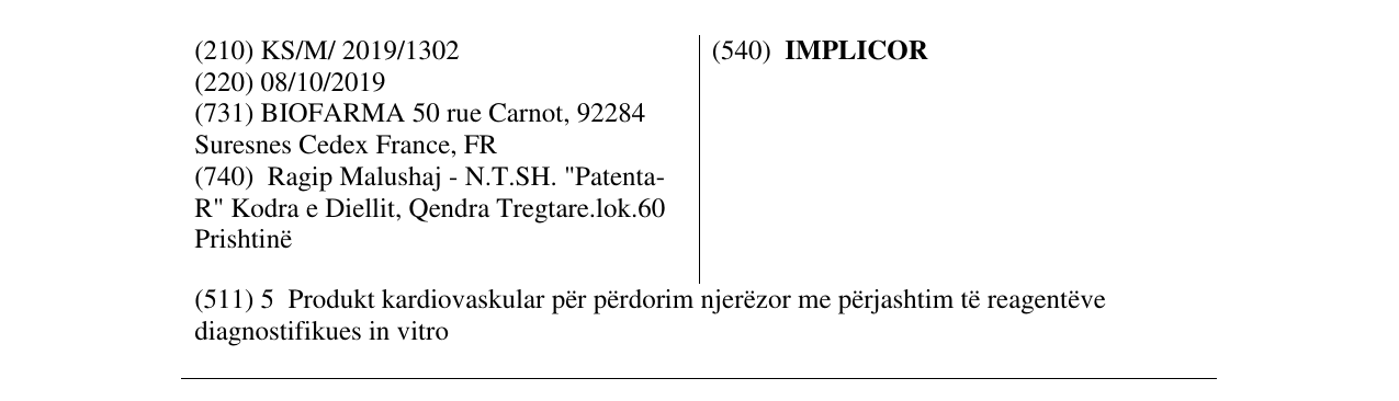 Zëri i markës IMPLICOR në buletin