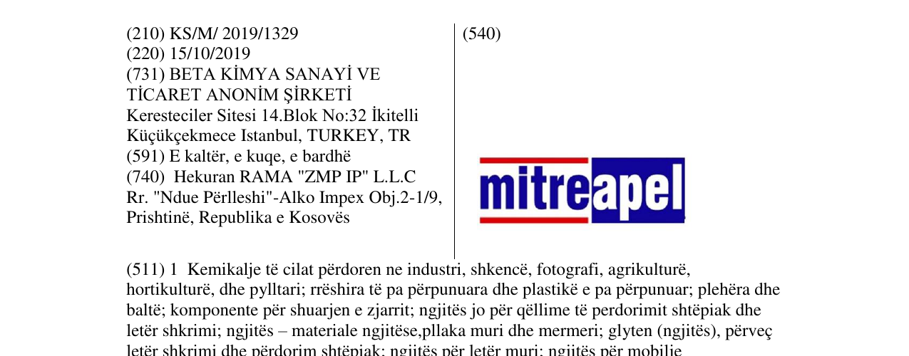 Zëri i markës mitreapel në buletin
