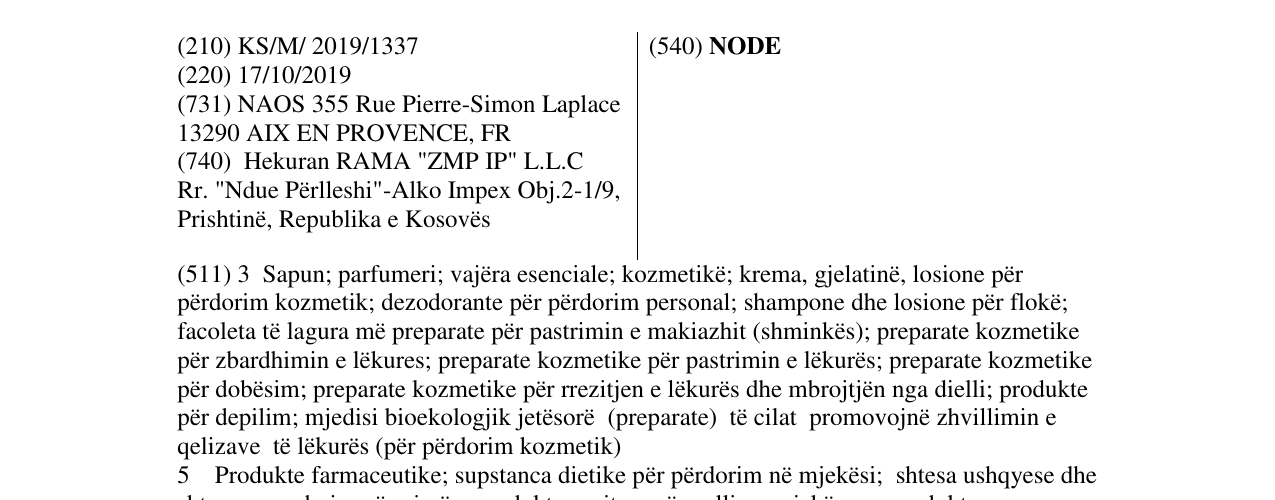 Zëri i markës NODE në buletin