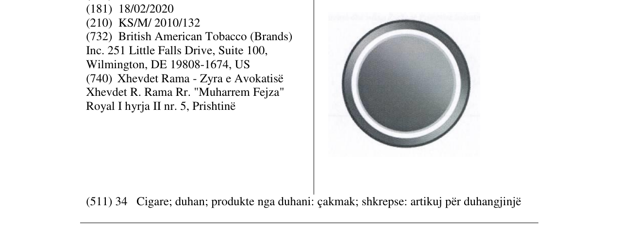 Zëri i markës Markë figurative në buletin