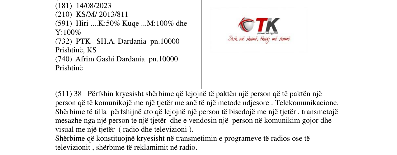 Zëri i markës TK shih me shume, thuaj me shume në buletin