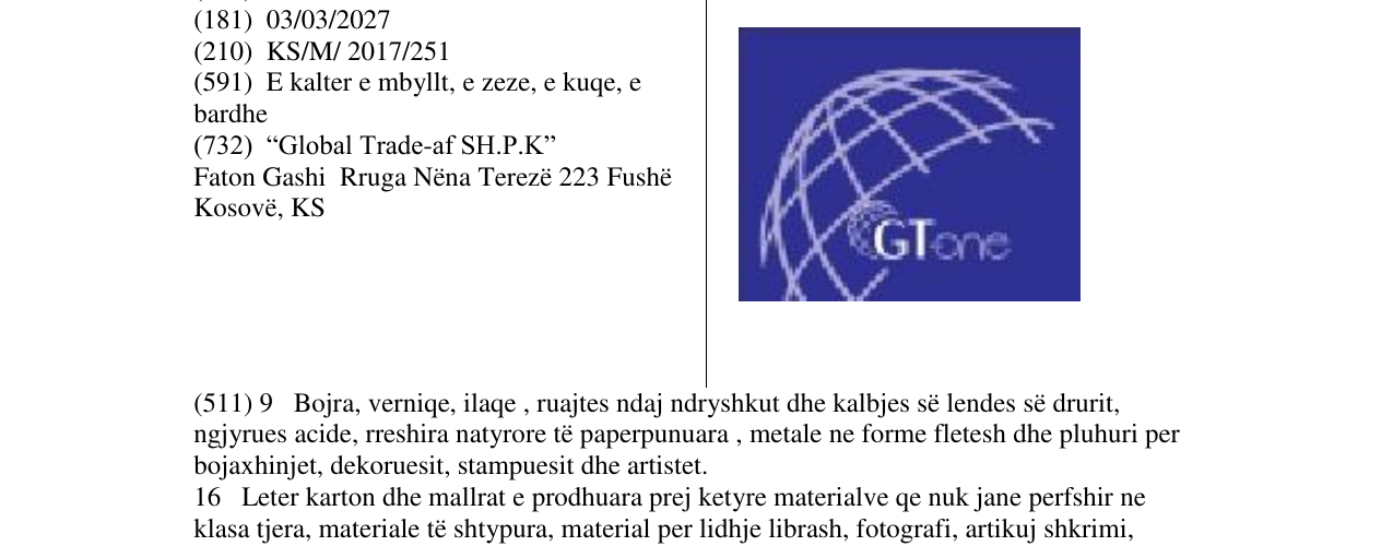 Zëri i markës GT one në buletin