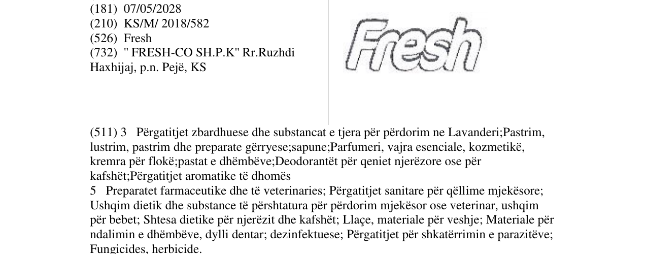 Zëri i markës Markë figurative në buletin