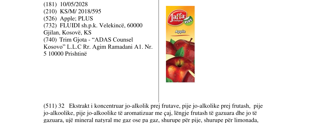 Zëri i markës JC Apple në buletin