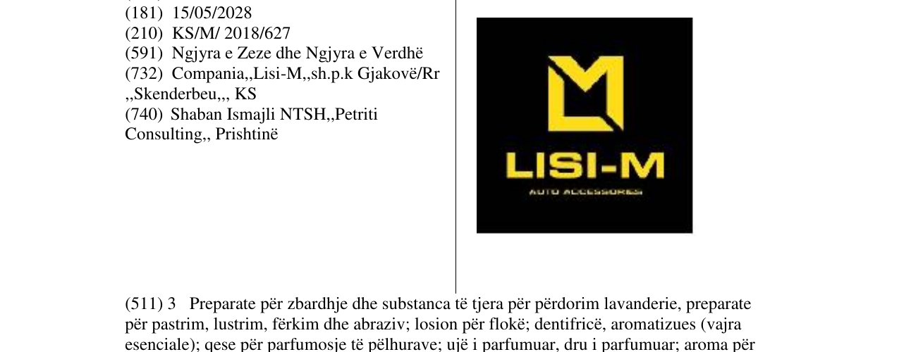 Zëri i markës LISI-M në buletin