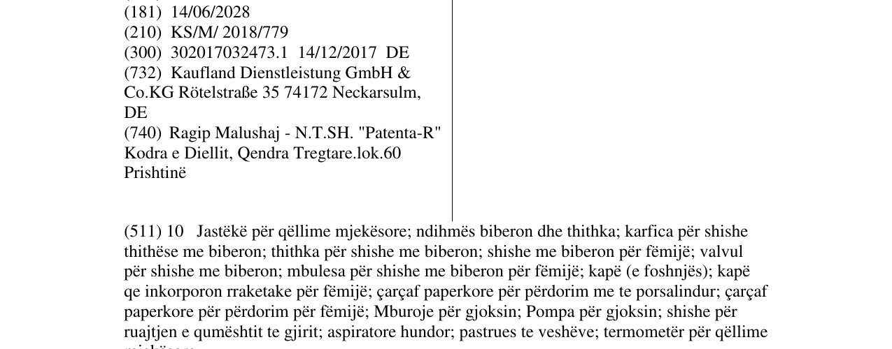 Zëri i markës KUNIBOO në buletin