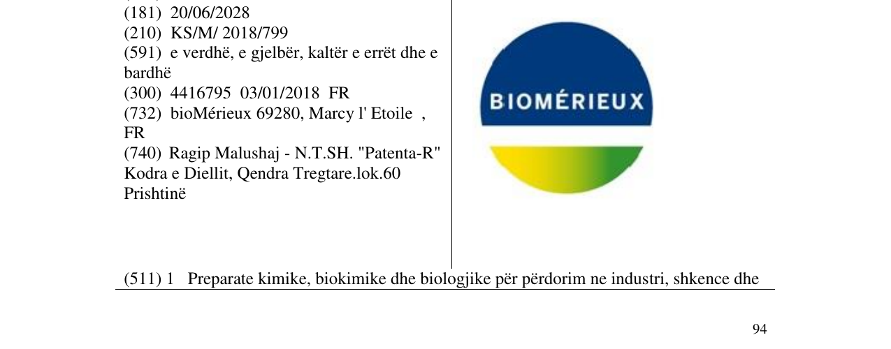 Zëri i markës BIOMÉRIEUX në buletin