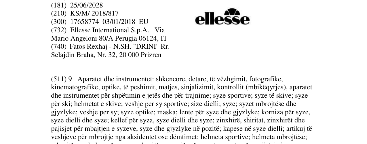 Zëri i markës Markë figurative në buletin