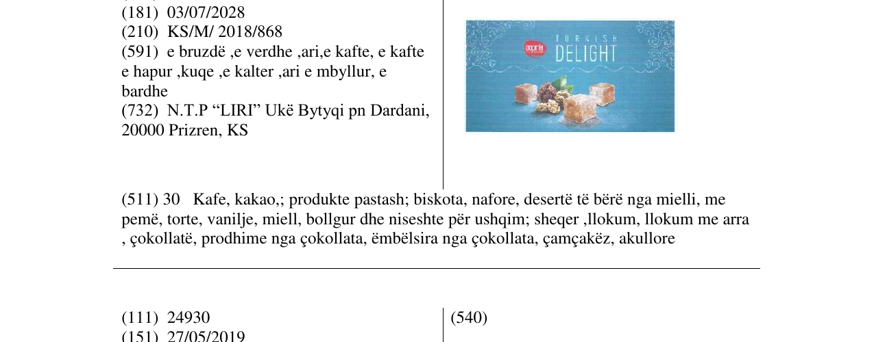 Zëri i markës Markë figurative në buletin