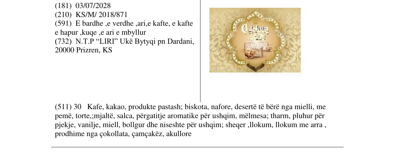 Zëri i markës Markë figurative në buletin