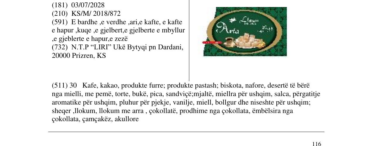 Zëri i markës Markë figurative në buletin