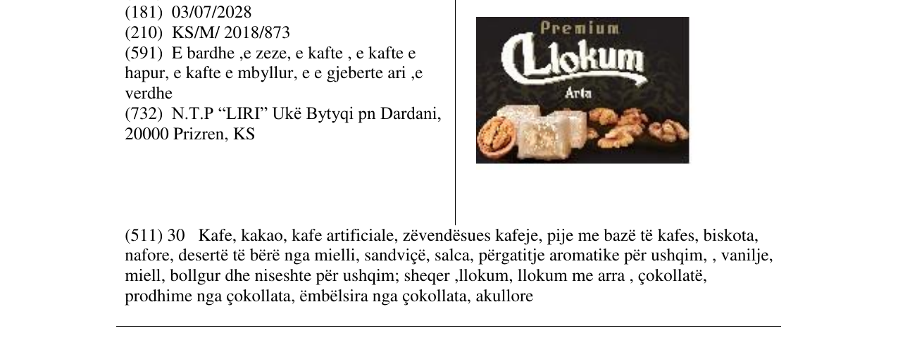 Zëri i markës Markë figurative në buletin