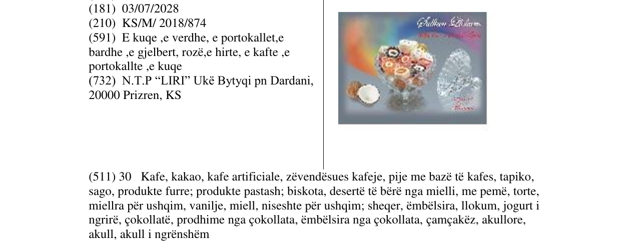 Zëri i markës Markë figurative në buletin