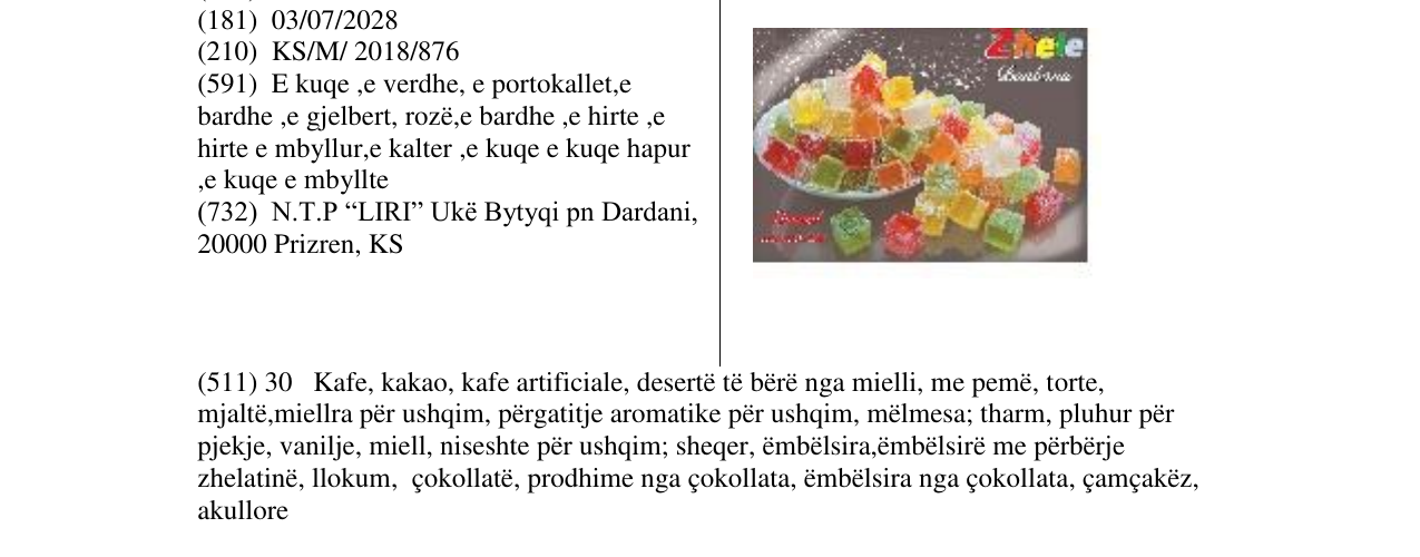 Zëri i markës Markë figurative në buletin