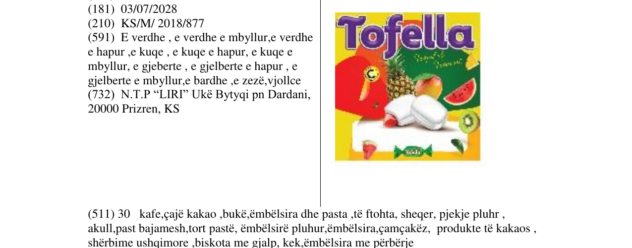 Zëri i markës Markë figurative në buletin