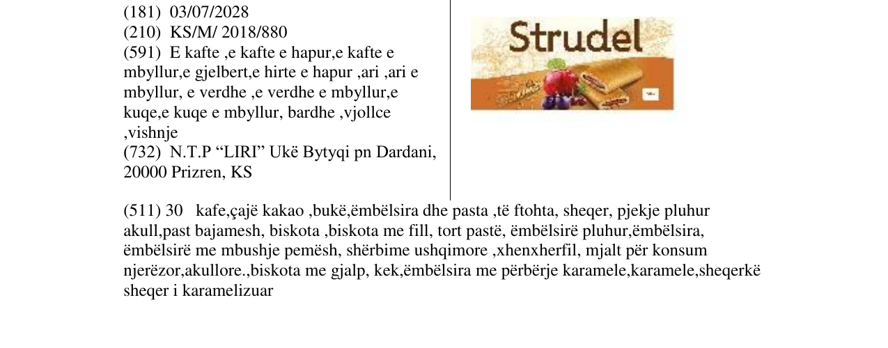 Zëri i markës Markë figurative në buletin