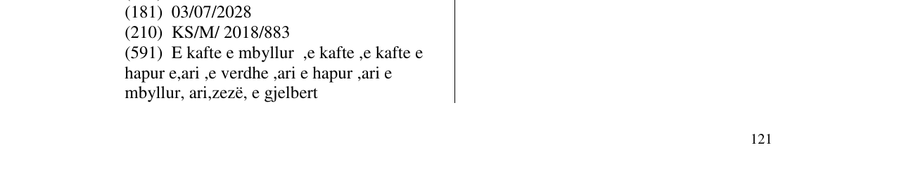 Zëri i markës krem banane në buletin