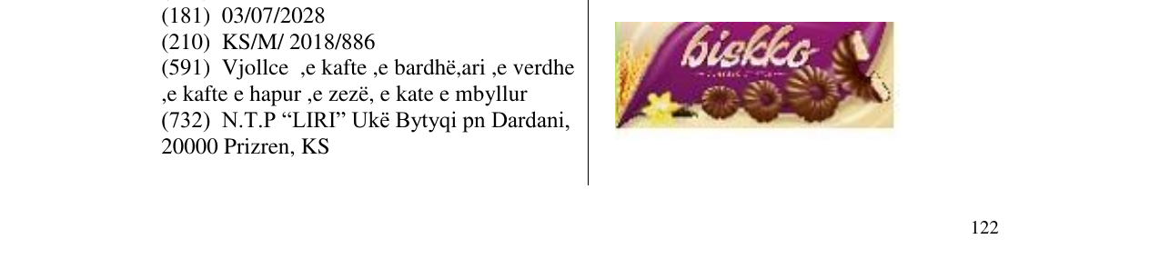Zëri i markës biskko në buletin