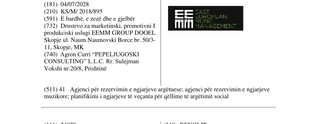 Zëri i markës Markë figurative në buletin