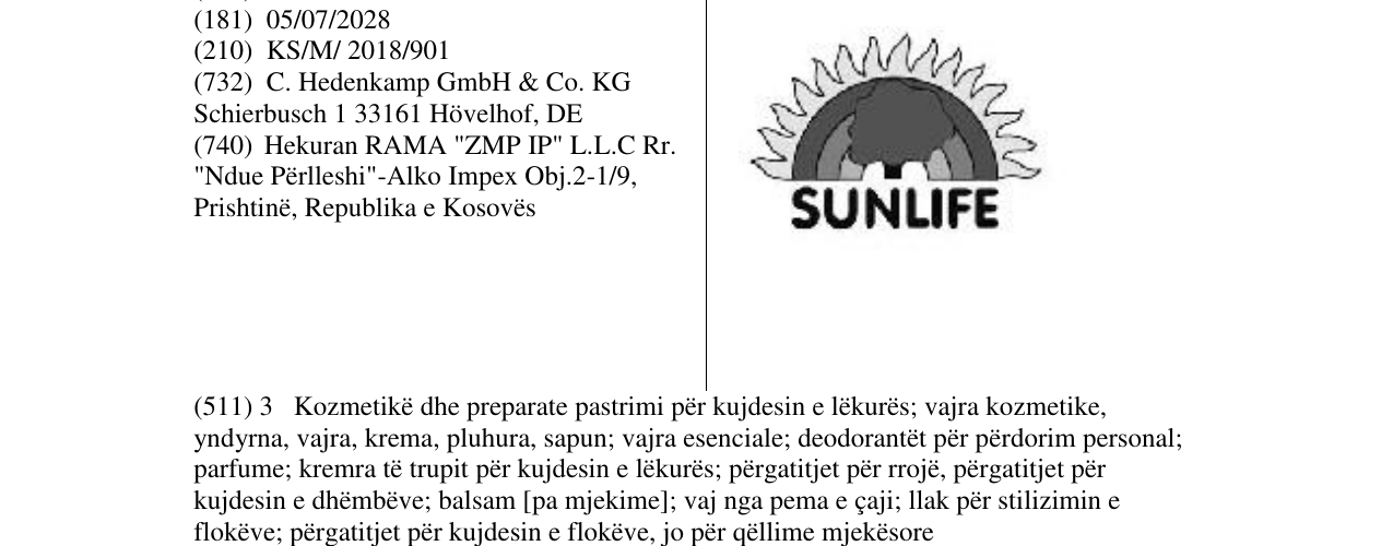 Zëri i markës Markë figurative në buletin