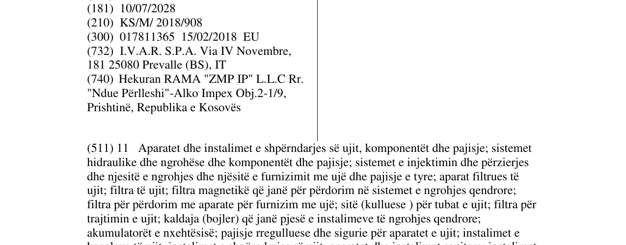Zëri i markës DIRTSTOP në buletin