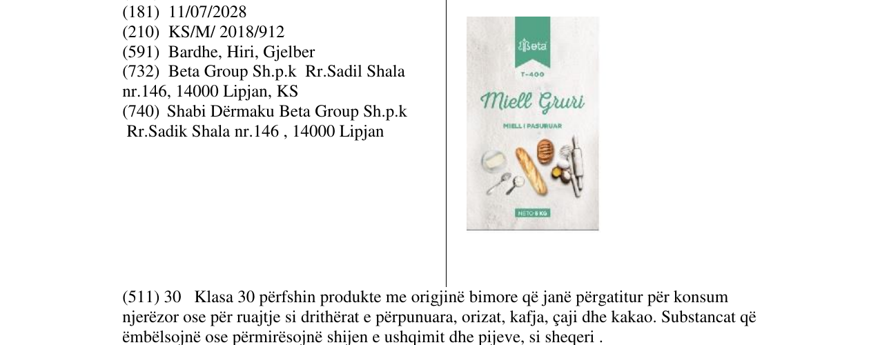 Zëri i markës Markë figurative në buletin