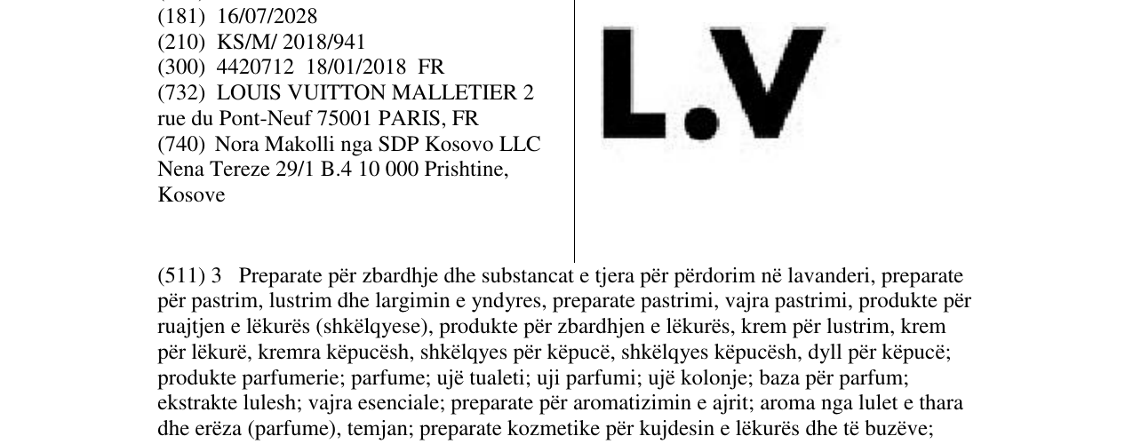 Zëri i markës L.V në buletin