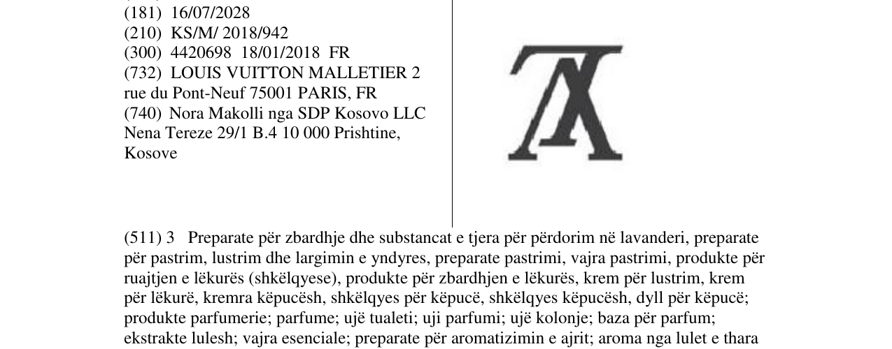 Zëri i markës Markë figurative në buletin