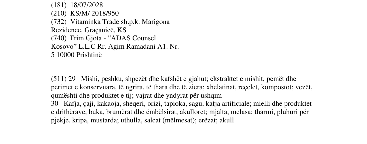 Zëri i markës HEKTAR në buletin