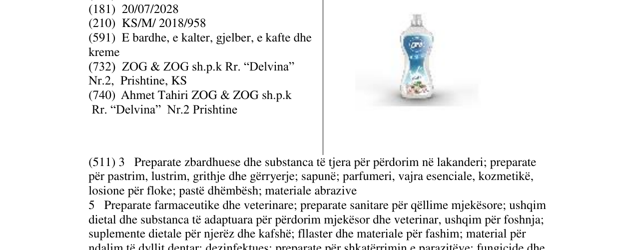 Zëri i markës Markë figurative në buletin