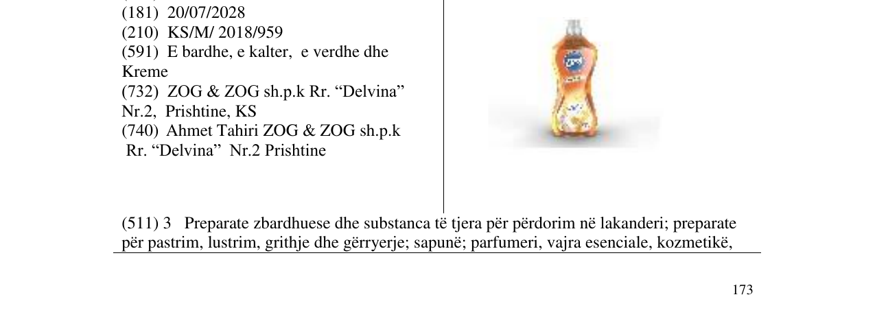 Zëri i markës Markë figurative në buletin