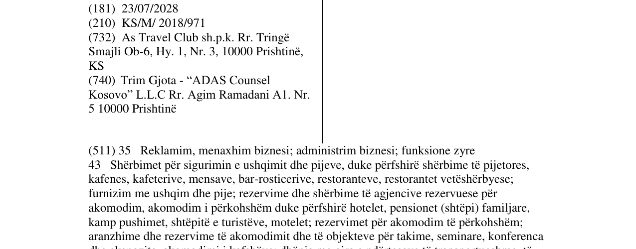 Zëri i markës AS në buletin
