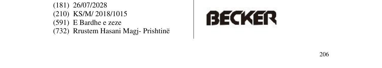 Zëri i markës BECKER në buletin