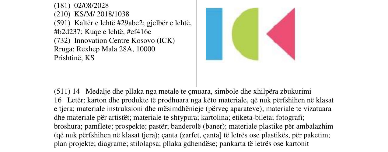 Zëri i markës Markë figurative në buletin
