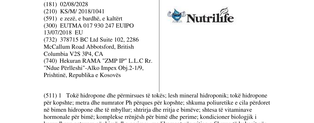 Zëri i markës Nutrilife në buletin