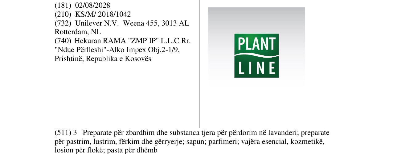 Zëri i markës PLANT LINE në buletin
