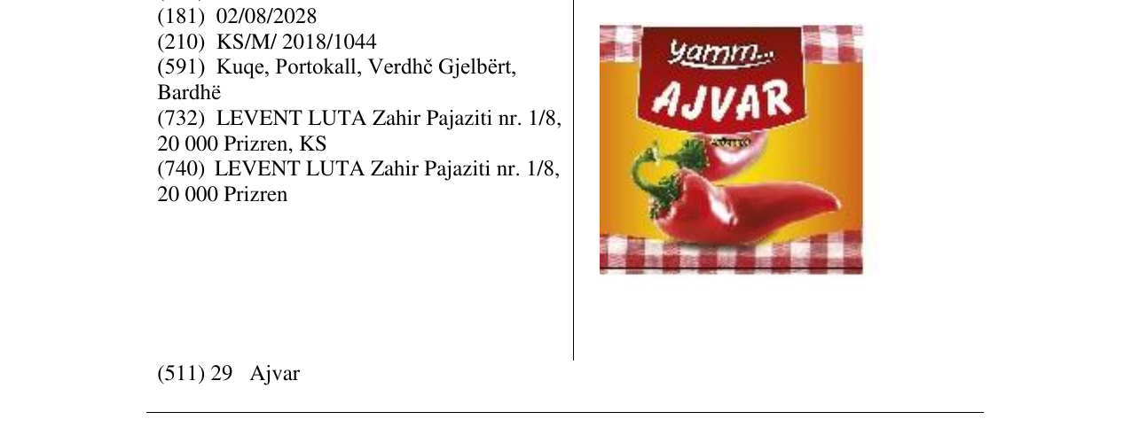 Zëri i markës Markë figurative në buletin