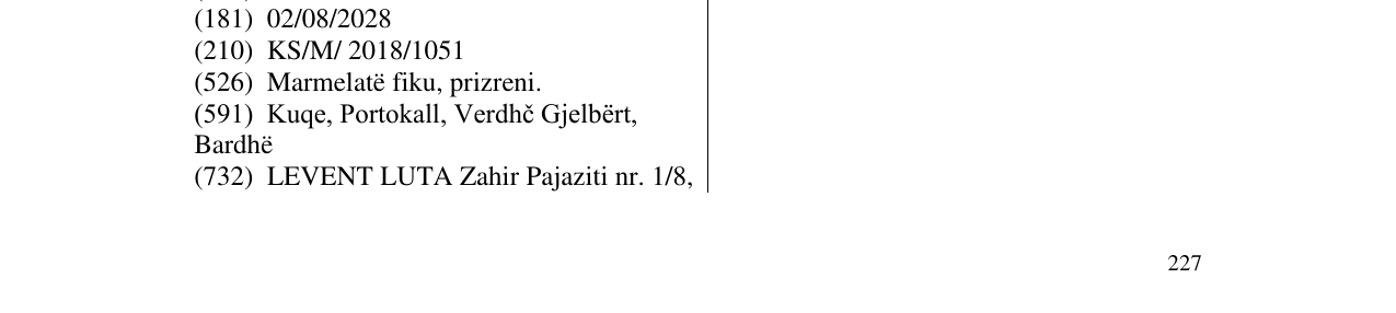 Zëri i markës Markë figurative në buletin