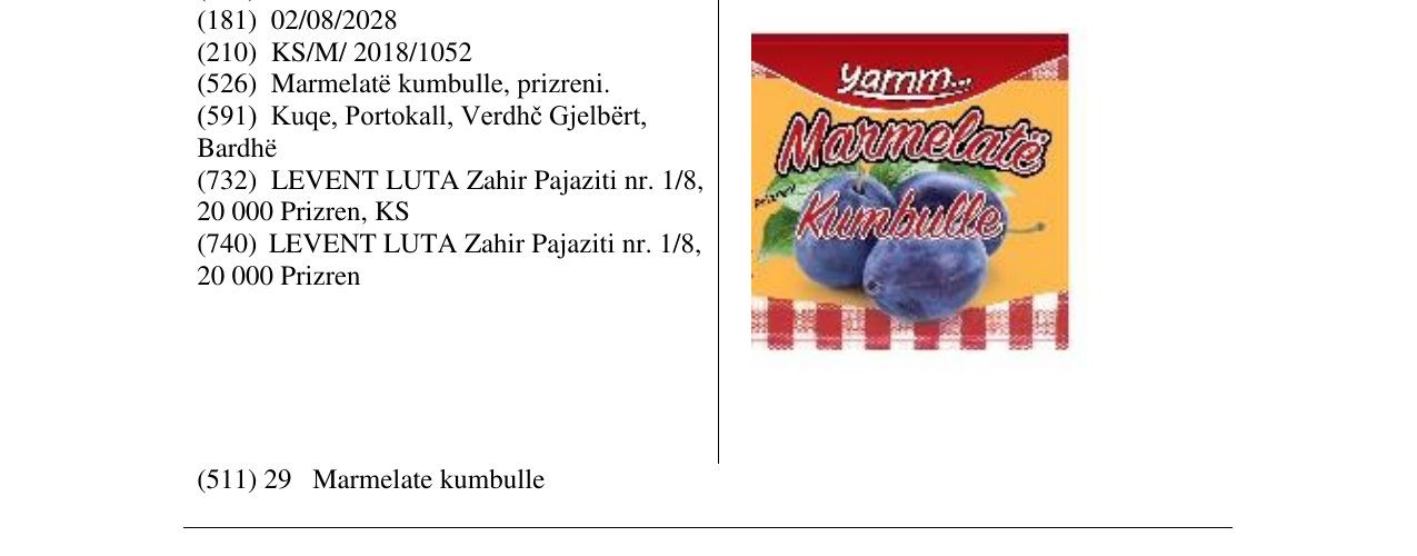 Zëri i markës Markë figurative në buletin