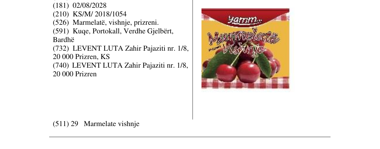 Zëri i markës Markë figurative në buletin