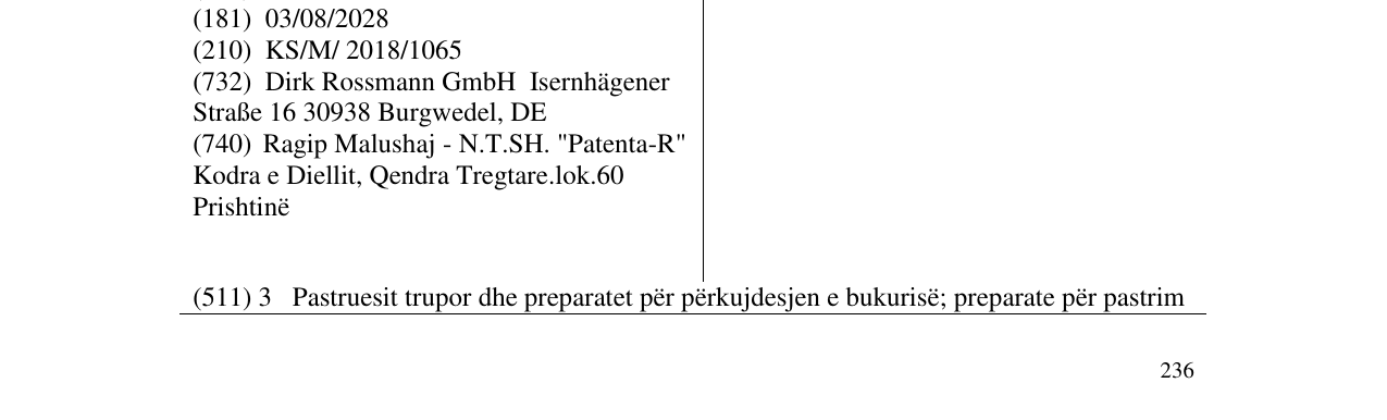Zëri i markës alouette në buletin