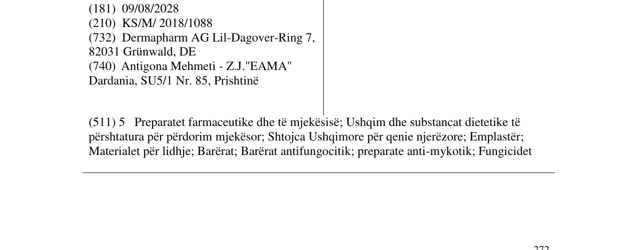 Zëri i markës MICOTAR në buletin